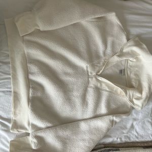 A New Day white sherpa quarter zip